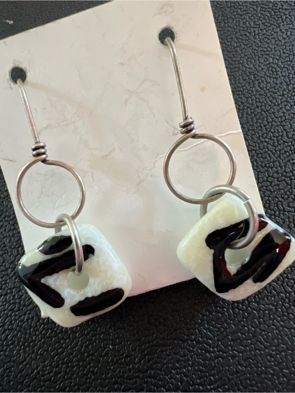 Art Glass Dangle Earrings Handmade New England